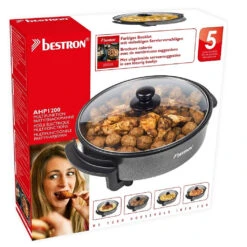 Bestron AHP1200 Elektrische Multifunctionele Party-Hapjespan Zwart -Bestron 8712184053728 3