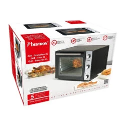 Bestron AOV45 Grill-Bakoven Met Hetelucht + Draaispit 1800W RVS/Zwart -Bestron 8712184053803 3