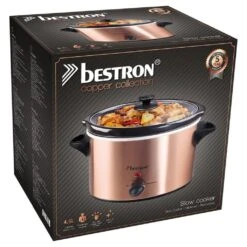 Bestron ASC450CO Slowcooker 4.5L Koper -Bestron 8712184054350 3