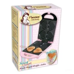 Bestron DSW271P Hartvormige Wafelmaker 780W Roze/Zwart -Bestron 8712184054831 3
