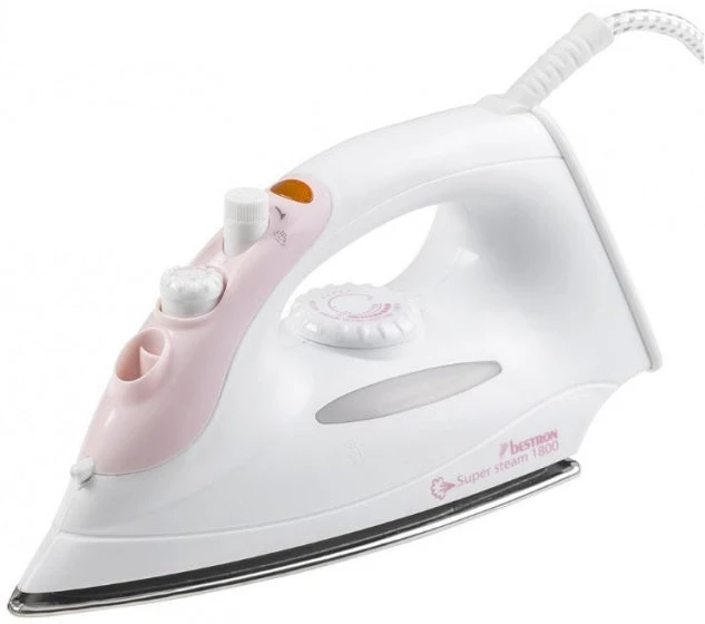 Bestron AEA6088P Super Steam Stoomstrijkijzer Roze/Wit 1 Bestron AEA6088P Super Steam Stoomstrijkijzer Roze/Wit