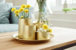 Bestron Tafelventilator Summer Breeze Mobiel Apparaat, Met Draaifunctie, Hoogte: 57 Cm, ø 35 Cm, Zwart/bruin -Bestron gmk collection opbergbox springly opbergen goudkleur 5 stuks goud