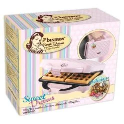 Bestron Wafelijzer AWB700P Luikse Wafel 750 W Roze -Bestron image 11 440249