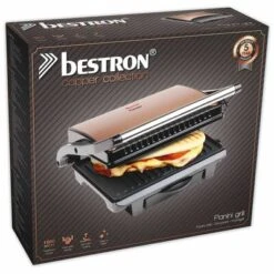 Bestron Panini Grill ASW113CO 1000 W Zwart En Koperkleurig 27 Bestron Panini Grill ASW113CO 1000 W Zwart En Koperkleurig -Bestron image 14 425262