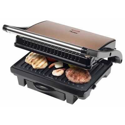 Bestron Panini Grill ASW113CO 1000 W Zwart En Koperkleurig 1 Bestron Panini Grill ASW113CO 1000 W Zwart En Koperkleurig
