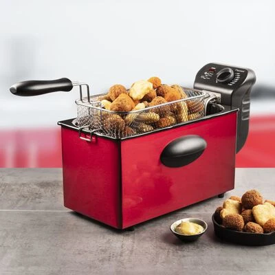 Bestron Friteuse Met Koude Zone AF357R 2000 W 3,5 L Rood 2 Bestron Friteuse Met Koude Zone AF357R 2000 W 3,5 L Rood - Afbeelding 2