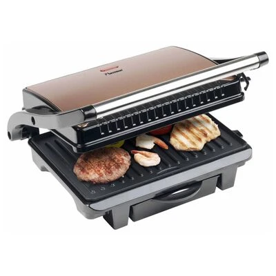 Bestron Panini Grill ASW113CO 1000 W Zwart En Koperkleurig 2 Bestron Panini Grill ASW113CO 1000 W Zwart En Koperkleurig - Afbeelding 2