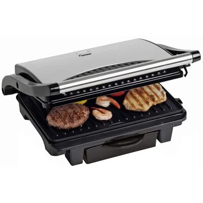 Bestron Panini Grill ASW113S 1000 W Zilver 4 Bestron Panini Grill ASW113S 1000 W Zilver - Afbeelding 4