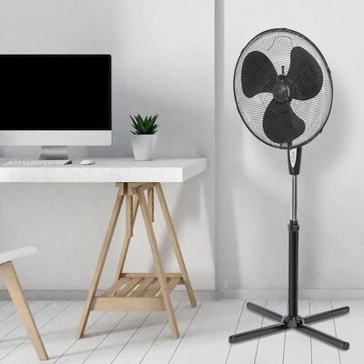 Bestron Staande Ventilator + Afstandbediening 45 Cm 45 W Zwart ASV45ZR 4 Bestron Staande Ventilator + Afstandbediening 45 Cm 45 W Zwart ASV45ZR - Afbeelding 4