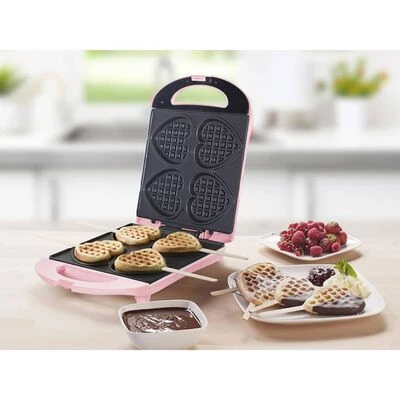 Bestron Wafelijzer Hartvormig DSW271P 780 W Roze 5 Bestron Wafelijzer Hartvormig DSW271P 780 W Roze - Afbeelding 5