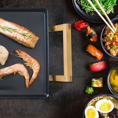 Bestron Tafelbakplaat Asia Lounge ABP603BB XL 70x23 Cm Bamboe 6 Bestron Tafelbakplaat Asia Lounge ABP603BB XL 70x23 Cm Bamboe - Afbeelding 6