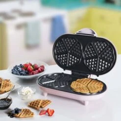 Bestron Wafelijzer Hartvormig Dubbel ADWM1000P 1000 W Roze -Bestron image 6 433661