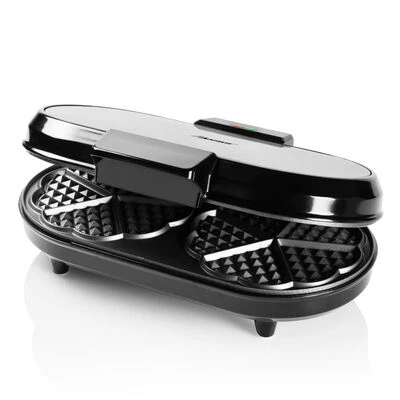 Bestron Wafelijzer ADWM730S Hartvormig Dubbel 1200 W Zwart En Zilver 6 Bestron Wafelijzer ADWM730S Hartvormig Dubbel 1200 W Zwart En Zilver - Afbeelding 6