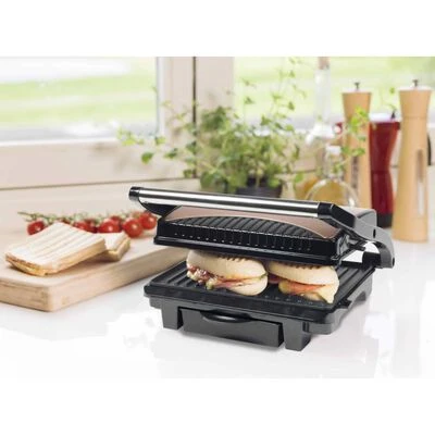 Bestron Panini Grill ASW113CO 1000 W Zwart En Koperkleurig 7 Bestron Panini Grill ASW113CO 1000 W Zwart En Koperkleurig - Afbeelding 7