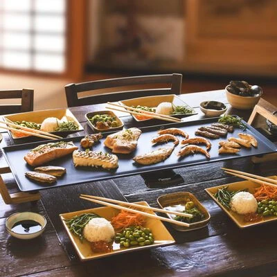 Bestron Tafelbakplaat Asia Lounge ABP603BB XL 70x23 Cm Bamboe 7 Bestron Tafelbakplaat Asia Lounge ABP603BB XL 70x23 Cm Bamboe - Afbeelding 7