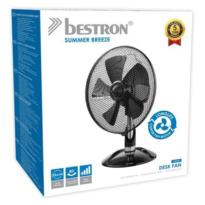 Bestron Tafelventilator ADF30DZ 35 Cm Zwart 7 Bestron Tafelventilator ADF30DZ 35 Cm Zwart - Afbeelding 7